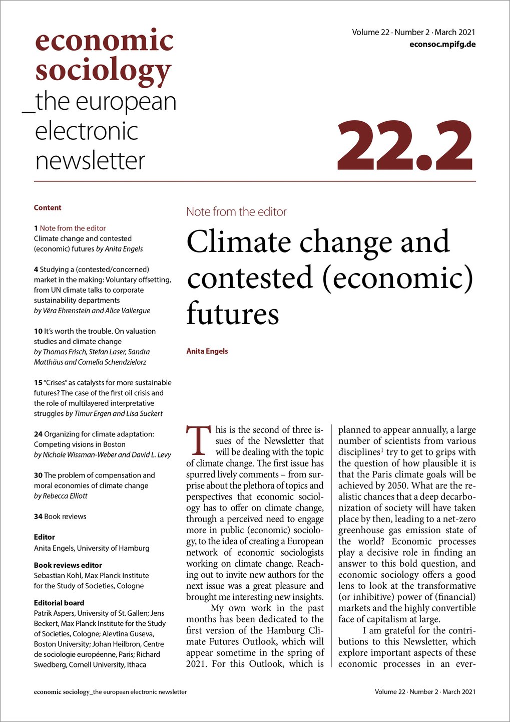 Cover of current issue