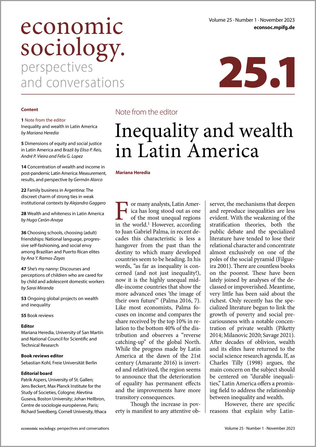 Inequality and wealth in Latin America